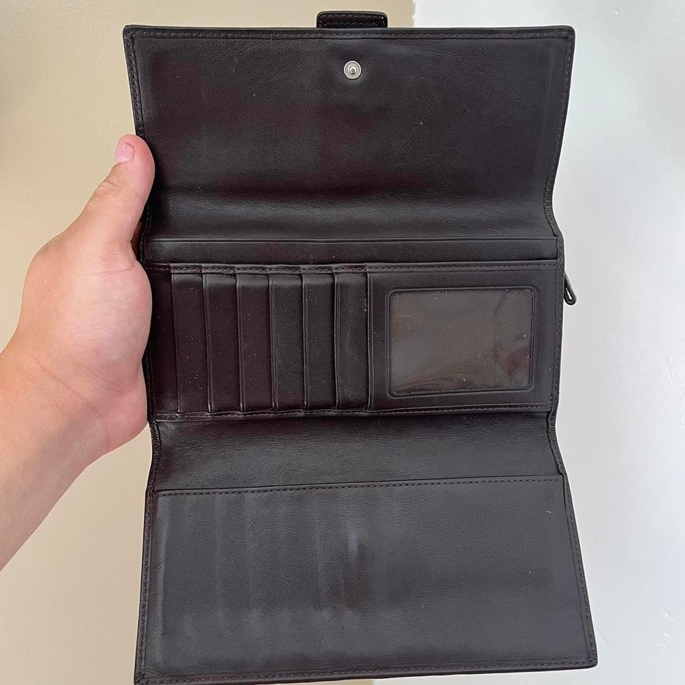 y2k 2000s Rare Coach SoHo Signature C monogram buckle long zip wallet / Clutch - Picture 3 of 3